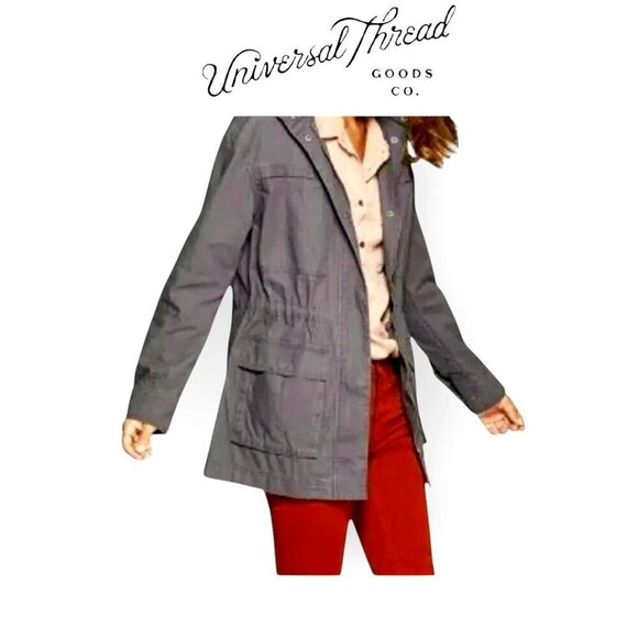 Universal Thread Goods l/s women's charcoal military utility jacket size XXL EUC - Picture 1 of 10